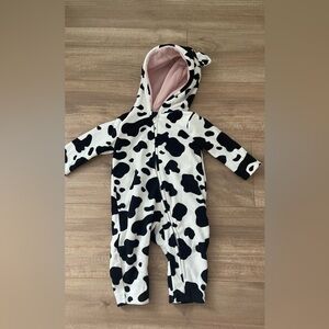 Old Navy Cow-Print Hooded Fleece One-Piece Outerwear or Halloween Costume